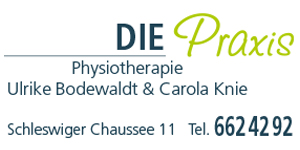 Kundenlogo von Die Praxis - Bodewaldt, Ulrike & Knie, Carola Physiotherapie Kundenlogo von Die Praxis - Bodewaldt, Ulrike & Knie, Carola Physiotherapie