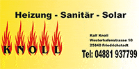 Kundenlogo Knoll Ralf Heizung - Sanitär