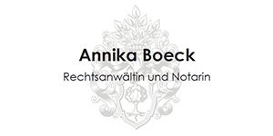 Kundenlogo von Boeck Annika Rechtsanwältin und Notarin