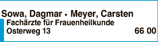Anzeige Meyer Carsten u. Sowa Dagmar Frauenärzte