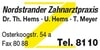 Kundenlogo von Nordstrander Zahnarztpraxis Th. Hems, U.Hems, T. Meyer
