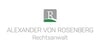Logo von Alexander von Rosenberg von Rechtsanwalt Fachanwalt für Agrarrecht Fachanwalt für Versicherungsrecht