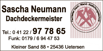 Anzeige Neumann Sascha Dachdeckermeister