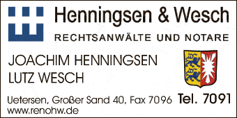 Anzeige Henningsen & Wesch