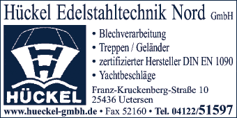 Anzeige Hückel Edelstahltechnik Nord GmbH Metallbau