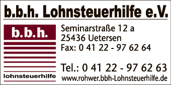 Anzeige b.b.H Lohnsteuerhilfe e.V. Christina Rohwer Lohnsteuerhilfe