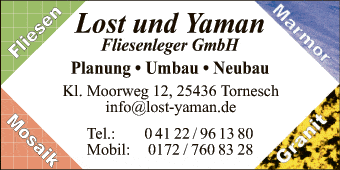 Anzeige Lost & Yaman Fliesenleger GmbH