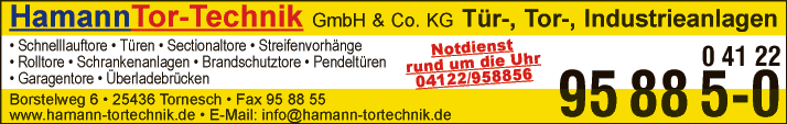 Anzeige HamannTor-Technik GmbH & Co.KG