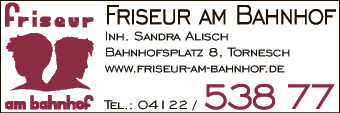 Anzeige Friseur am Bahnhof Friseur