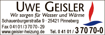 Anzeige Geisler Uwe e.K. Gas- und Wasserinstallateurmeister