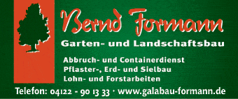 Anzeige Formann, Bernd Garten- und Landschaftsbau, Inh. Lars Formann e.K. Garten- und Landschaftsbau