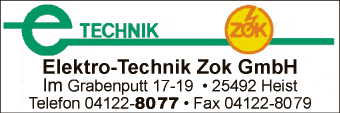 Anzeige Elektro-Technik Zok GmbH Elektroinstallation