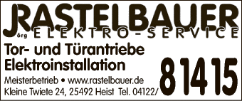 Anzeige Elektroservice Rastelbauer