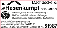 Kundenlogo Hasenkampf sen. GmbH, H. Bedachungen und Fassaden