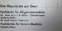 Kundenlogo Die Hausärzte am Dom - Dr. Jochen Müller, Stefanie Müller, Dr. Volkmar Hein, Natalia Huber, Maria Schlummer