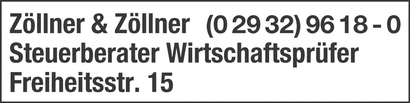 Kundenbild groß 1 Zöllner & Zöllner Wirtschaftsprüfungsgesellschaft Steuerberatungsgesellschaft Zöllner & Zöllner Rechtsanwaltsgesellschaft mbH