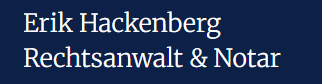 Kundenlogo von Rechtsanwalt u. Notar Hackenberg Erik