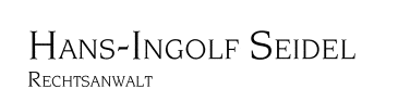 Kundenlogo von Seidel Hans-Ingolf Rechtsanwalt