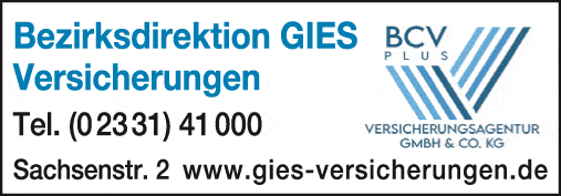 Kundenfoto 1 BCV Plus Versicherungsagentur GmbH & Co. KG - Bezirksdirektion GIES