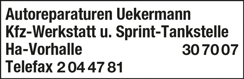 Kundenbild groß 1 Kfz-Uekermann GmbH Kraftfahrzeugwerkstatt