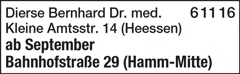 Kundenbild groß 1 Dierse Bernhard Dr.med.