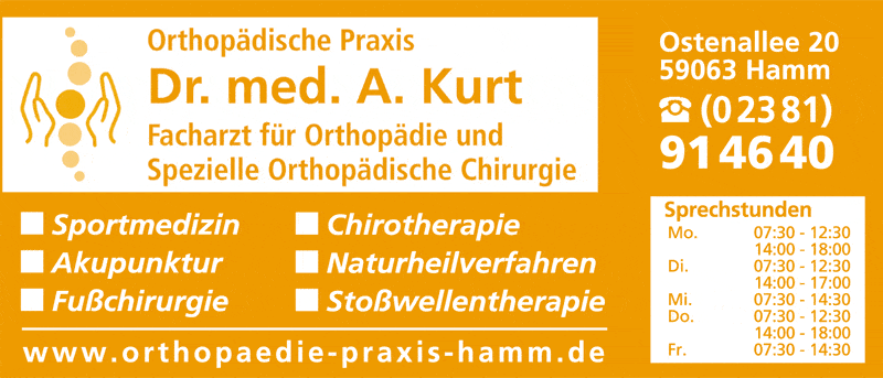 Kundenbild groß 7 Kurt Asik Dr. med. Facharzt für Orthopädie und Spezielle Orthopädische Chirurgie
