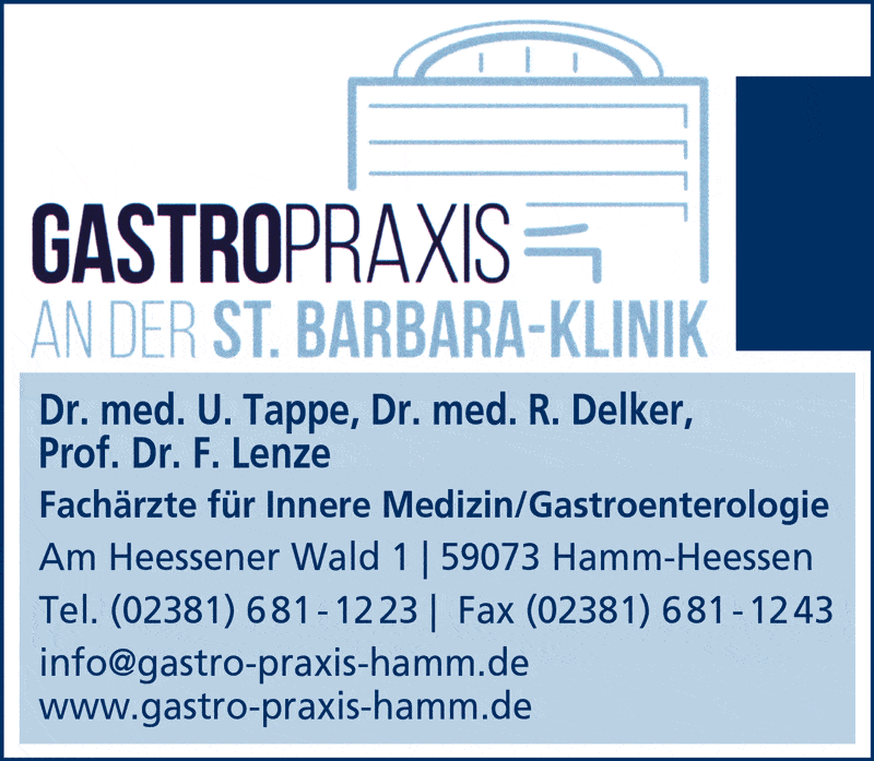 Kundenbild groß 1 Gastropraxis an der St. Barbaraklinik - Lenze F. Facharzt für Innere Medizin, Gastroenterologie & Proktologie