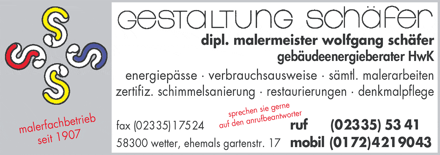 Kundenbild groß 1 Wolfgang Schäfer Dipl.- Maler- u. Lackiermeister Restaurator