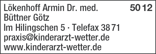 Kundenbild groß 1 Lökenhoff Armin Dr. , Büttner Götz Fachärzte für Kinder- und Jugendmedizin