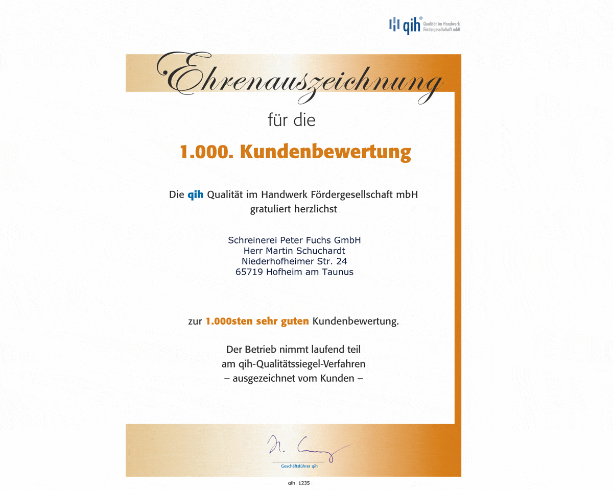 Kundenfoto 5 Schreinerei Peter Fuchs GmbH Fenster Türen Markisen Innenausbau Rollladenbau