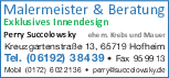 Kundenlogo Perry Succolowsky Malermeister ehem. Krebs & Mauer Baudekoration u. Raumgestaltung