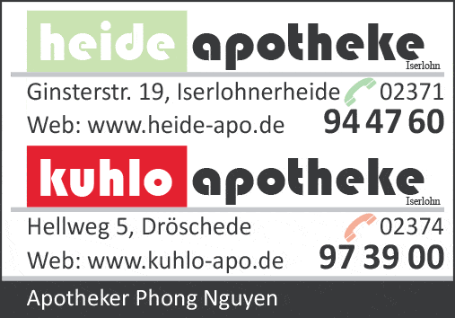 Kundenbild groß 1 Heide-Apotheke, Apotheker Phong Nguyen