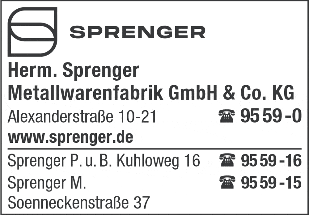 Kundenbild groß 1 Sprenger Herm. Metallwarenfabrik GmbH & Co. KG