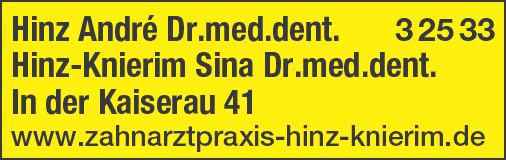 Kundenbild groß 1 Hinz Dr. u. Hinz-Knierim Sina Dr. Zahnarztpraxis