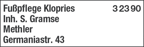 Kundenbild groß 1 Klopries Fußpflege