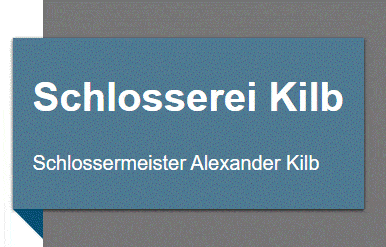 Kundenlogo von Kilb Alexander Schlosserei Reparaturen Kunstschmiede Zäune Tore Geländer