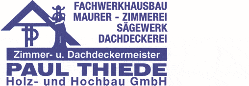 Kundenlogo von Paul Thiede Holz- und Hochbau GmbH