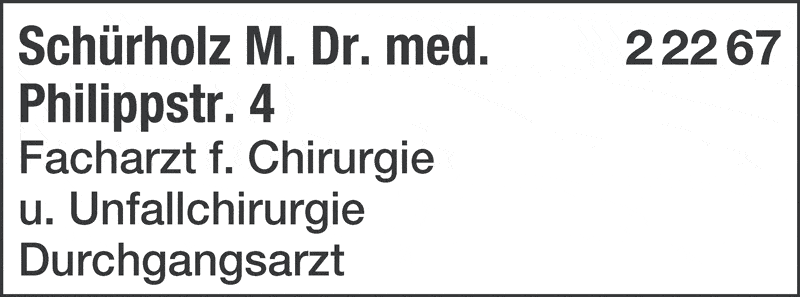 Kundenbild groß 1 Schürholz M. Dr. med.