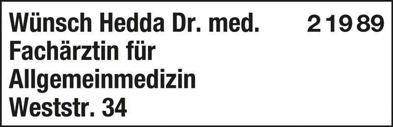 Kundenbild groß 1 Wünsch Hedda Dr.med. Ärztin für Allgemeinmedizin