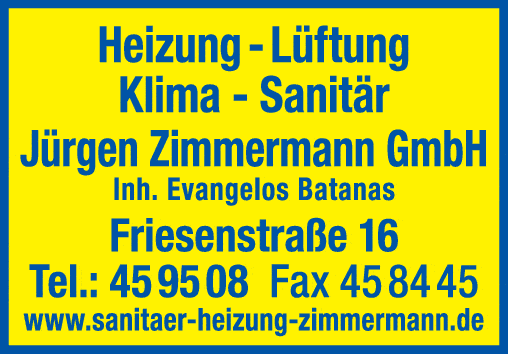 Kundenbild groß 1 Jürgen Zimmermann GmbH Inh. E. Batanas Heizung-Lüftung-Klima-Sanitär