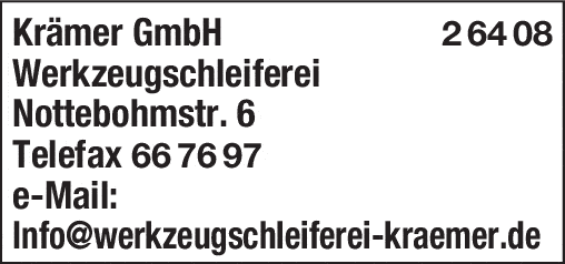 Kundenbild groß 1 Krämer Werkzeugschleiferei GmbH
