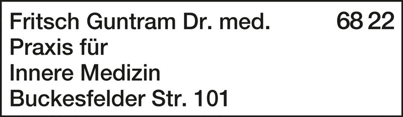 Kundenbild groß 1 Fritsch Guntram Dr. Internist