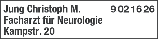 Kundenbild groß 1 Jung Christoph M. Facharzt für Neurologie