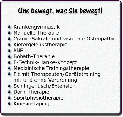 Kundenbild groß 1 Hamich Norbert Krankengymnastik . Massage . Med. Trainingstherapie