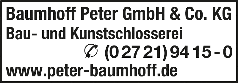 Kundenbild groß 1 Baumhoff Peter Schlossermeister