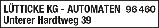 Kundenbild groß 1 Lütticke KG Automaten