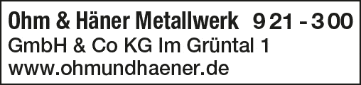 Kundenbild groß 1 Ohm & Häner Metallwerk GmbH & Co. KG