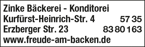 Kundenbild groß 1 Zinke Reinhardt Bäckermeister