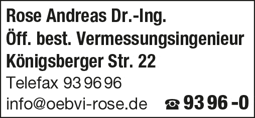 Kundenbild groß 1 Rose Andreas Vermessungsingenieur