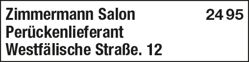 Kundenlogo von Salon Zimmermann Friseur und Zweithaarspezialist Salon Birgit Zimmermann-Stenzel